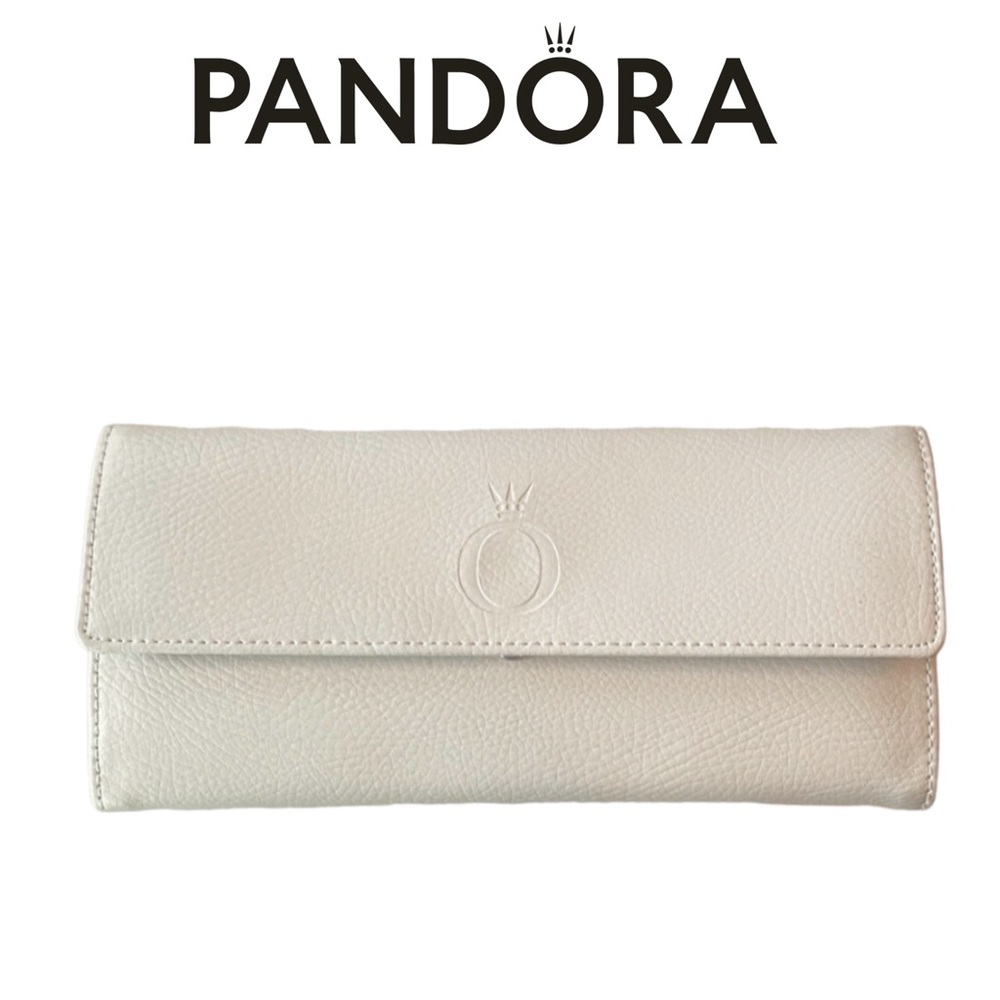 Pandora Unforgettable Moments Tri-Fold Jewelry Roll Organizer Travel Clutch